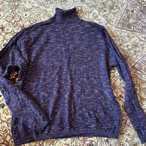 Men's Blue Wool Sweater